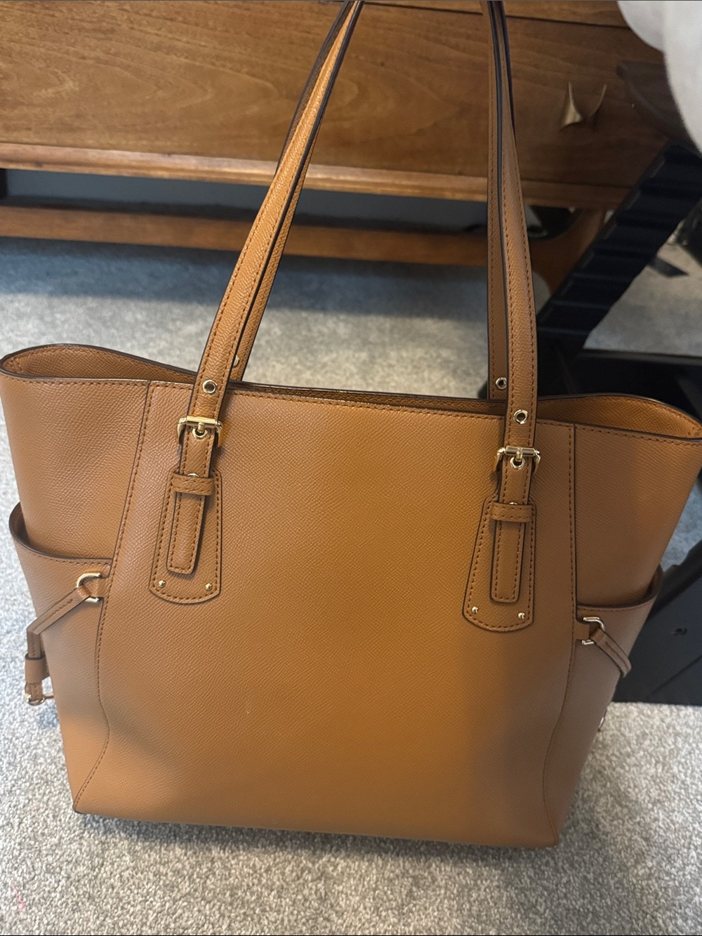 Michael Kors Cognac Saffiano Leather Tote - Picture 10 of 10